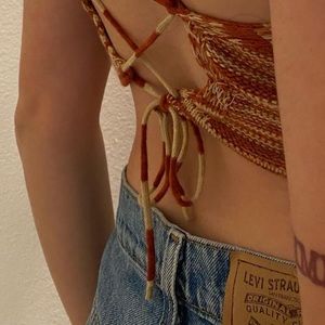 Backless Tied Halter Top